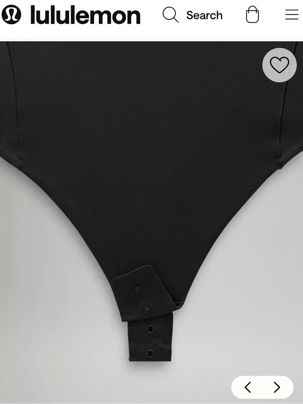 lululemon athletica Black Long-Sleeve Scoop Bodysuit